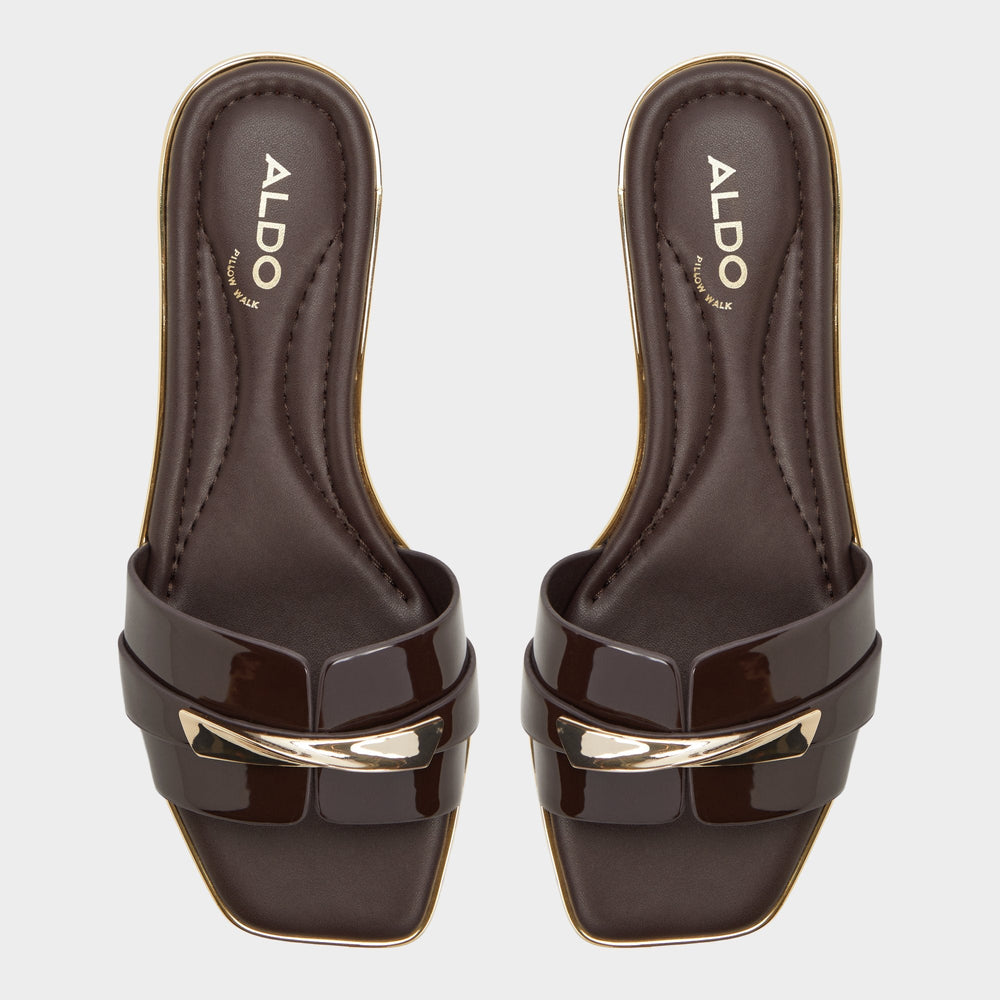 Aldo Darlina Medium Brown Women's Flats - Slide sandal