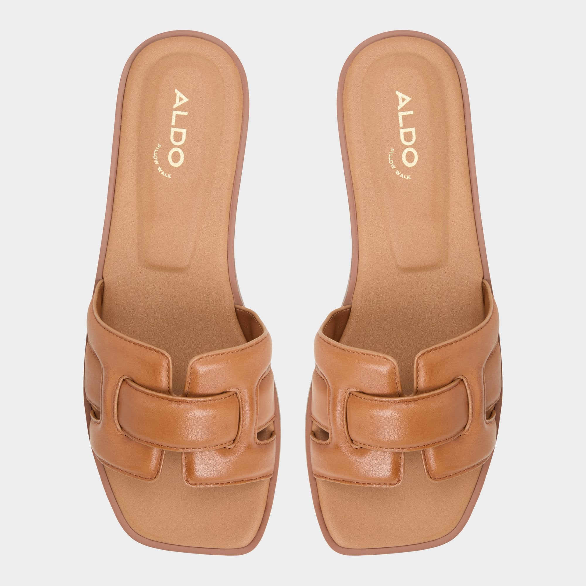 Aldo Eleny Medium Brown Women's Flats - Slide sandal