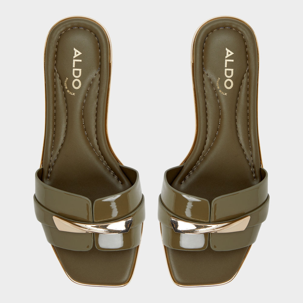 Aldo Darlina Other Green Women's Flats - Slide sandal