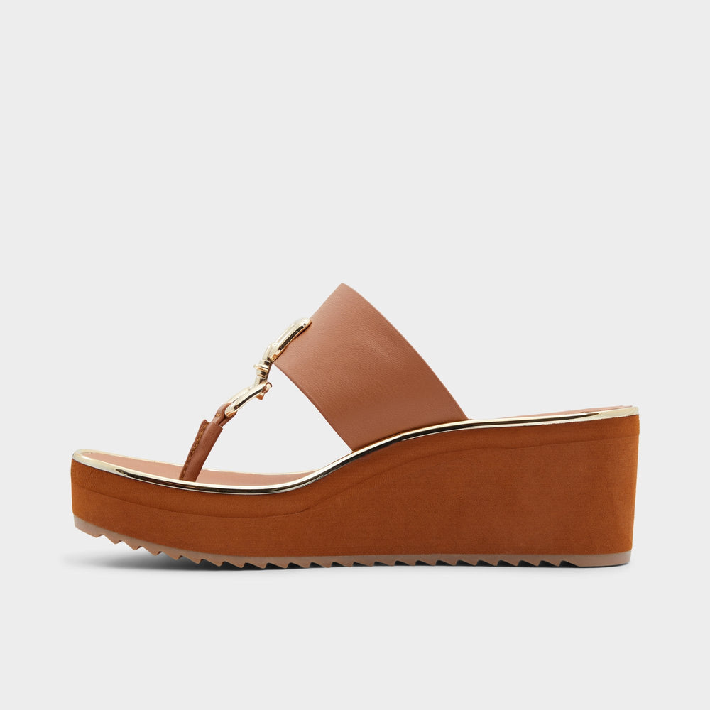 Aldo Maesllan Medium Brown Women's Wedges - Wedge sandal, Wedge heel