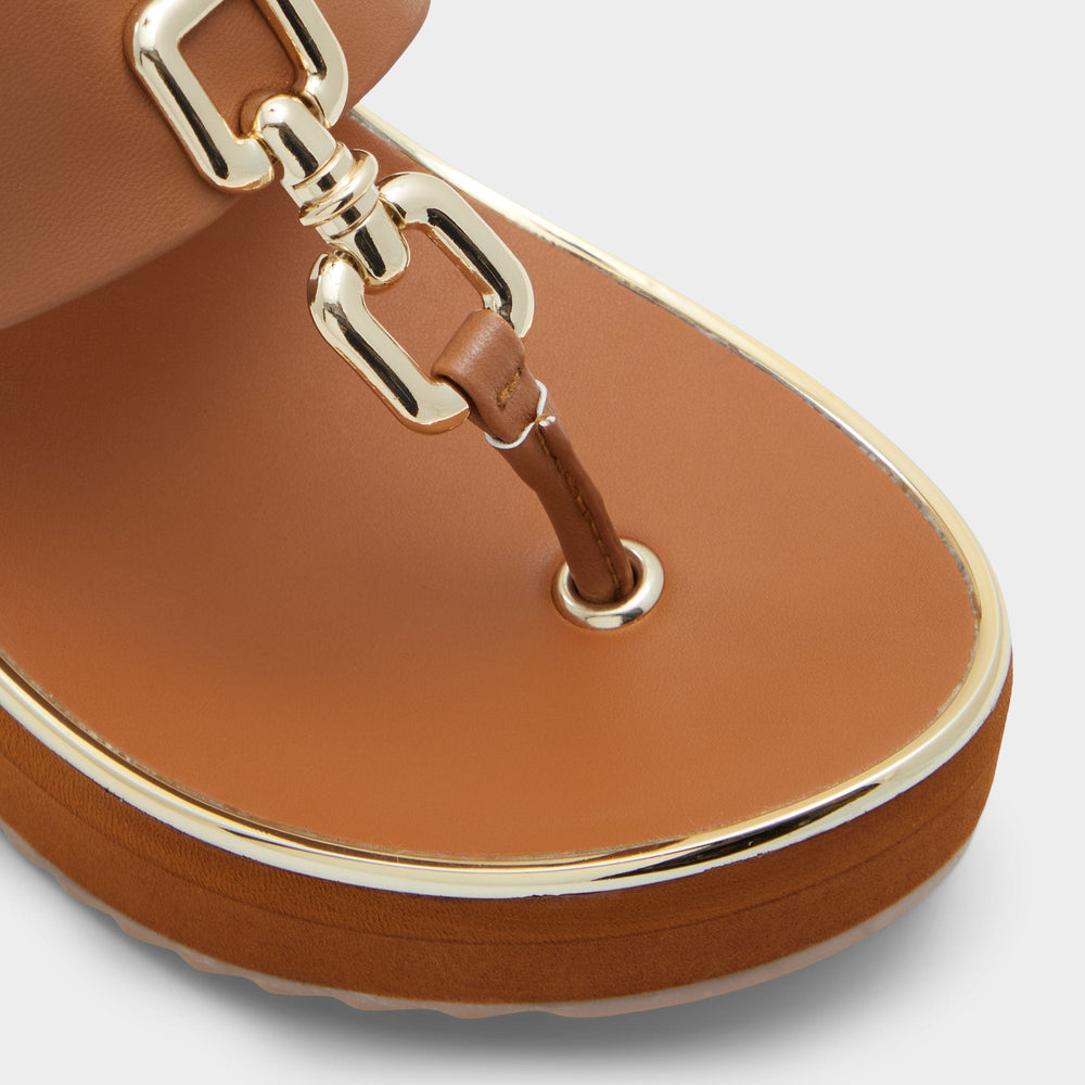 Aldo Maesllan Medium Brown Women's Wedges - Wedge sandal, Wedge heel