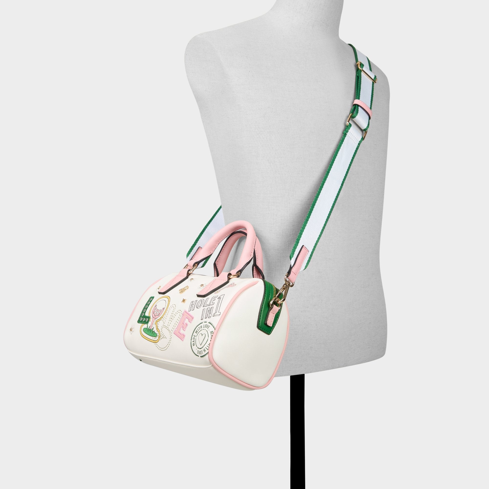 Aldo Fisney White Combo Women's Mini bags - Barrel bag