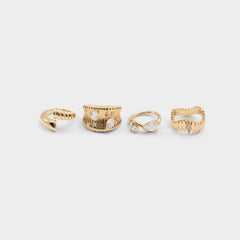 Aldo Alexxe in Gold Clear Multi - Ring