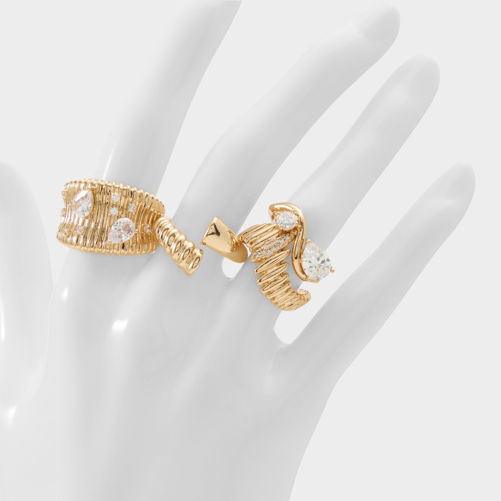 Aldo Alexxe in Gold Clear Multi - Ring