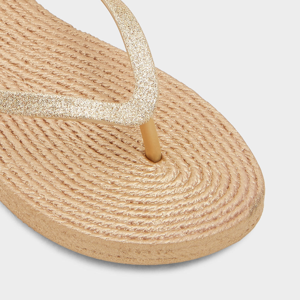 Aldo Aloomba Gold Women's Flats - Flip flop