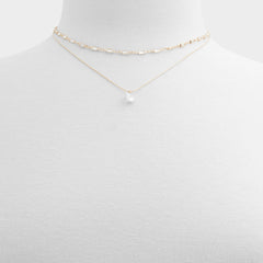Aldo Flein Gold/Clear Multi Women's Necklaces - Layered necklace