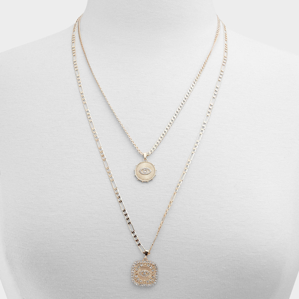 Aldo Naewin Gold/Clear Multi Women's Necklaces - Layered necklace