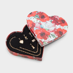 Aldo Bemyvalentine Gold/Clear Multi Women's Specialty - Necklace & bracelet set