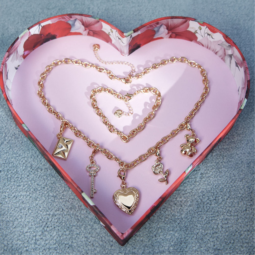 Aldo Bemyvalentine Gold/Clear Multi Women's Specialty - Necklace & bracelet set