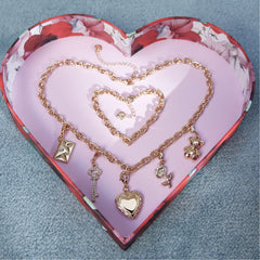 Aldo Bemyvalentine Gold/Clear Multi Women's Specialty - Necklace & bracelet set