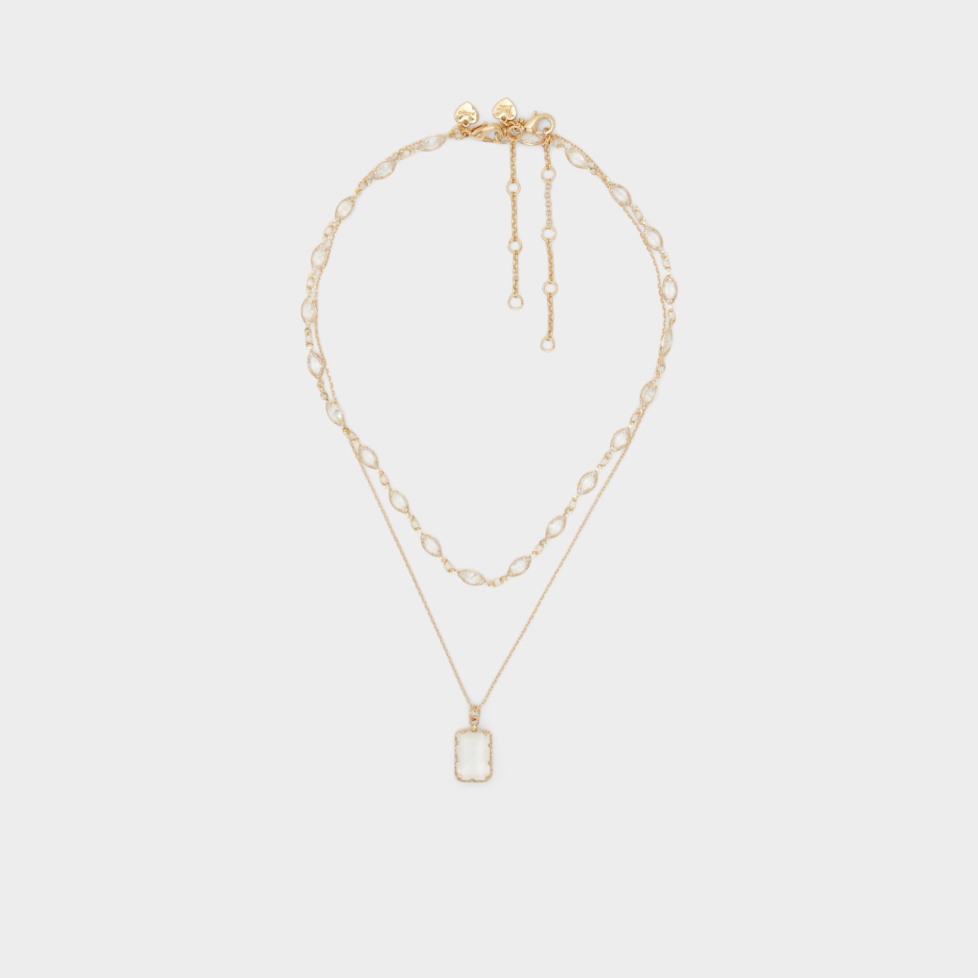 Aldo Destinie Gold/Clear Multi Women's Necklaces - Layered necklace