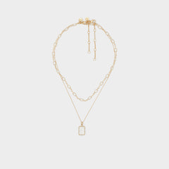 Aldo Destinie Gold/Clear Multi Women's Necklaces - Layered necklace
