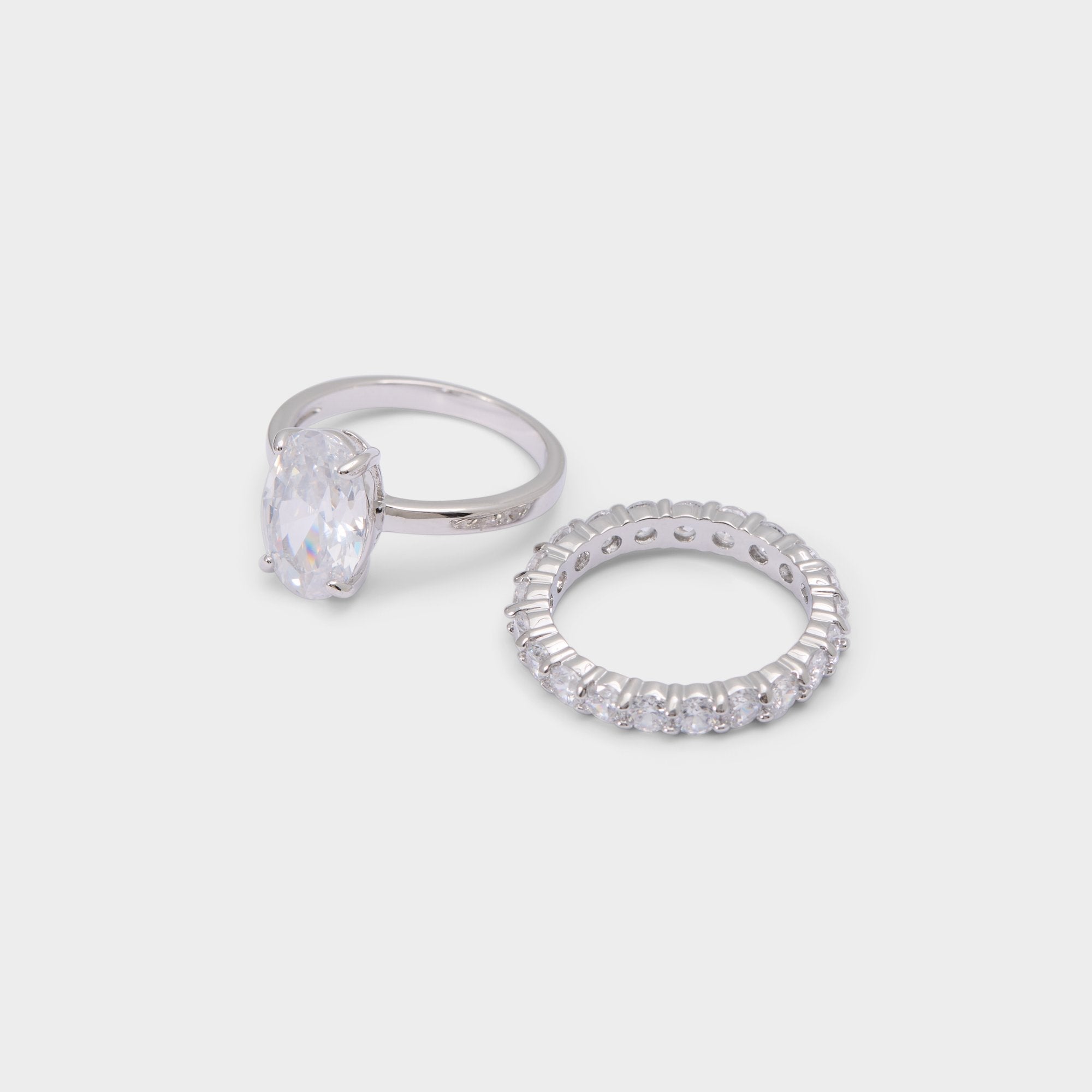 Aldo Ovalsparkles in Silver Clear Multi - Ring