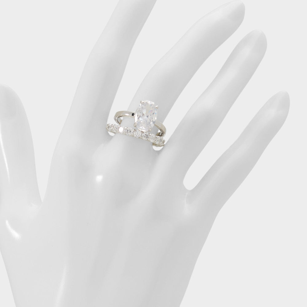 Aldo Ovalsparkles in Silver Clear Multi - Ring