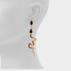 Aldo Snakes in Black Gold Multi - Chandelier earrings