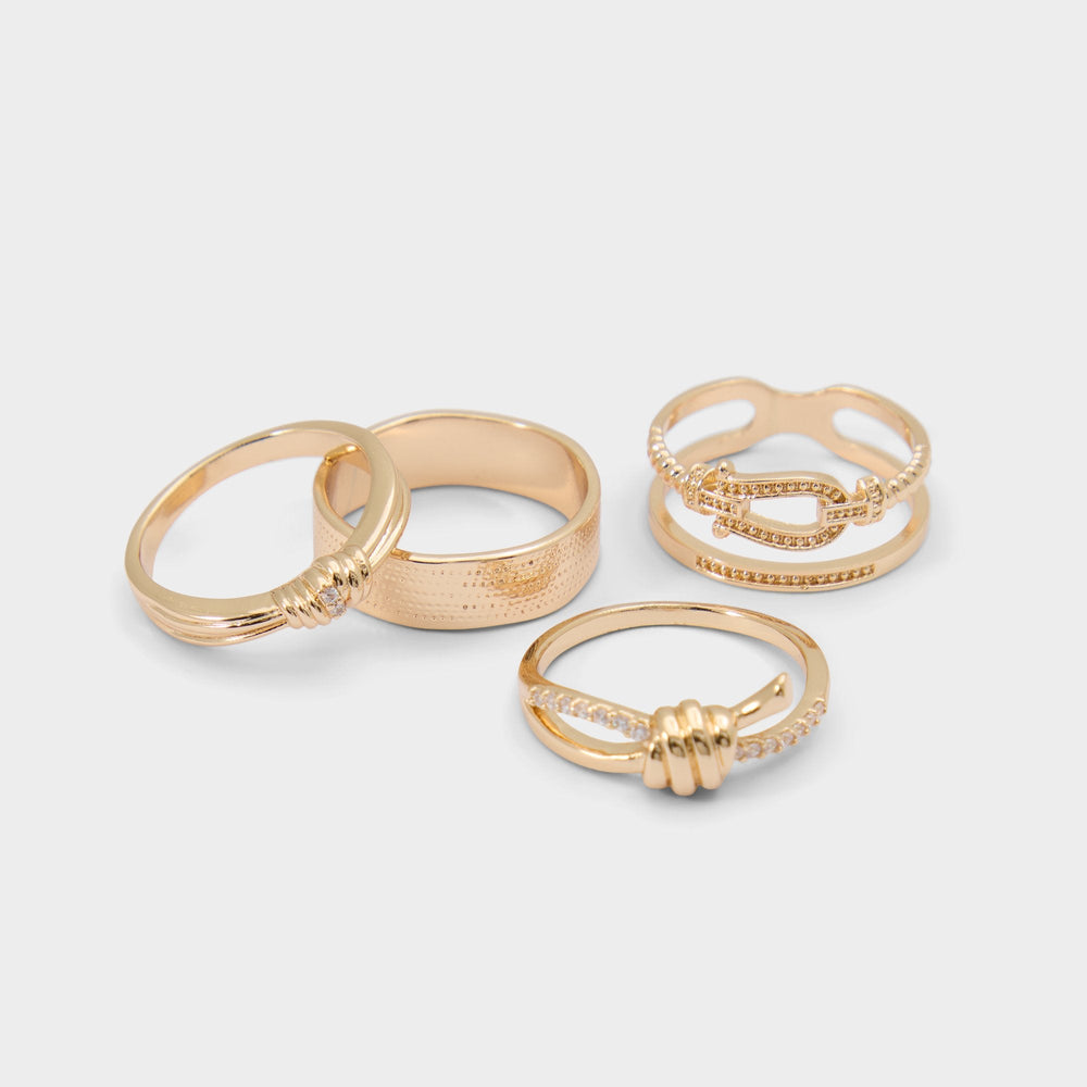 Aldo Knotta in Gold Clear Multi - Multi finger rings