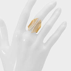 Aldo Glimmery in Gold Clear Multi - Stackable rings