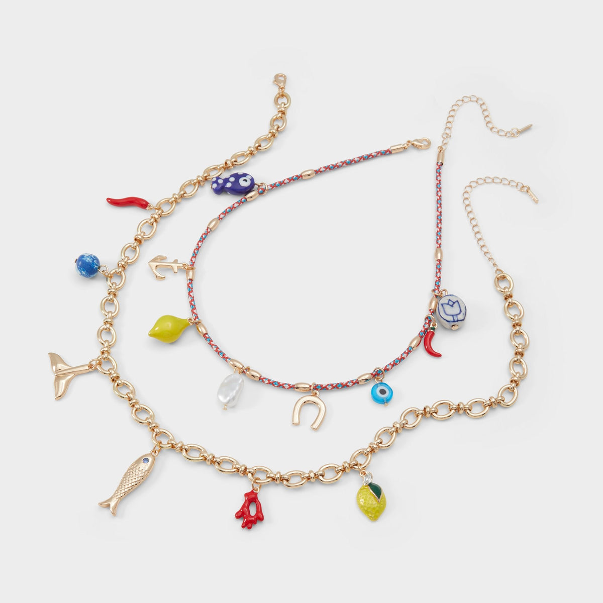 Aldo Amalfie Red Women's Necklaces - Charm necklace