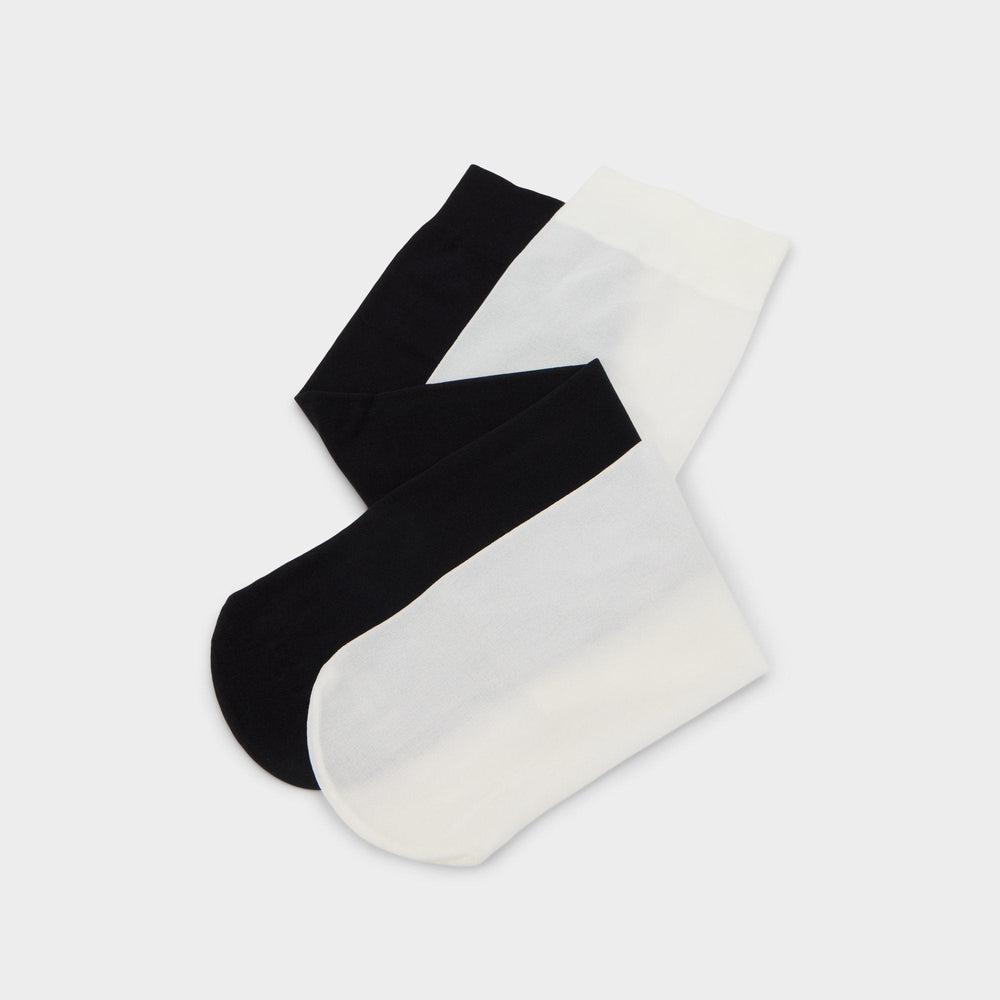 Aldo Sleekstep in Black White - Knee high socks