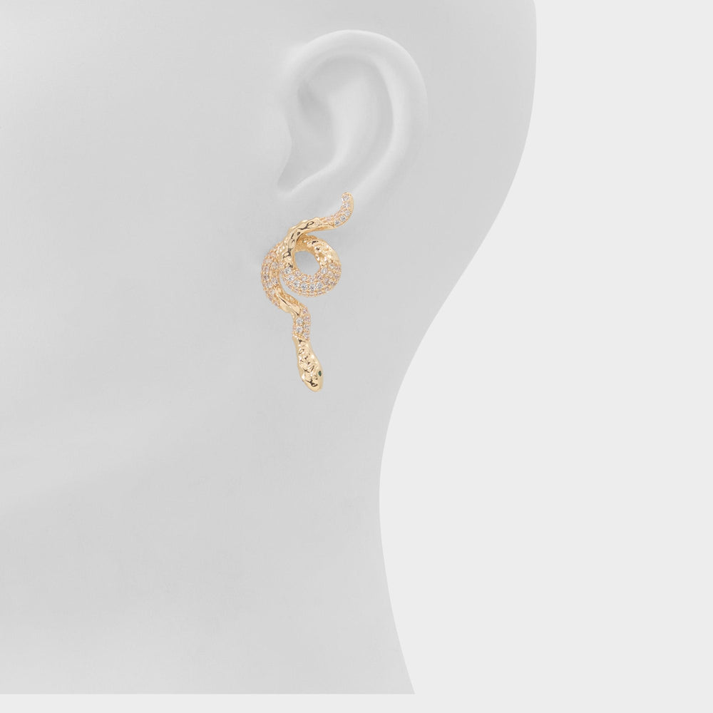 Aldo Serpenta in Gold Clear Multi - Chandelier earrings