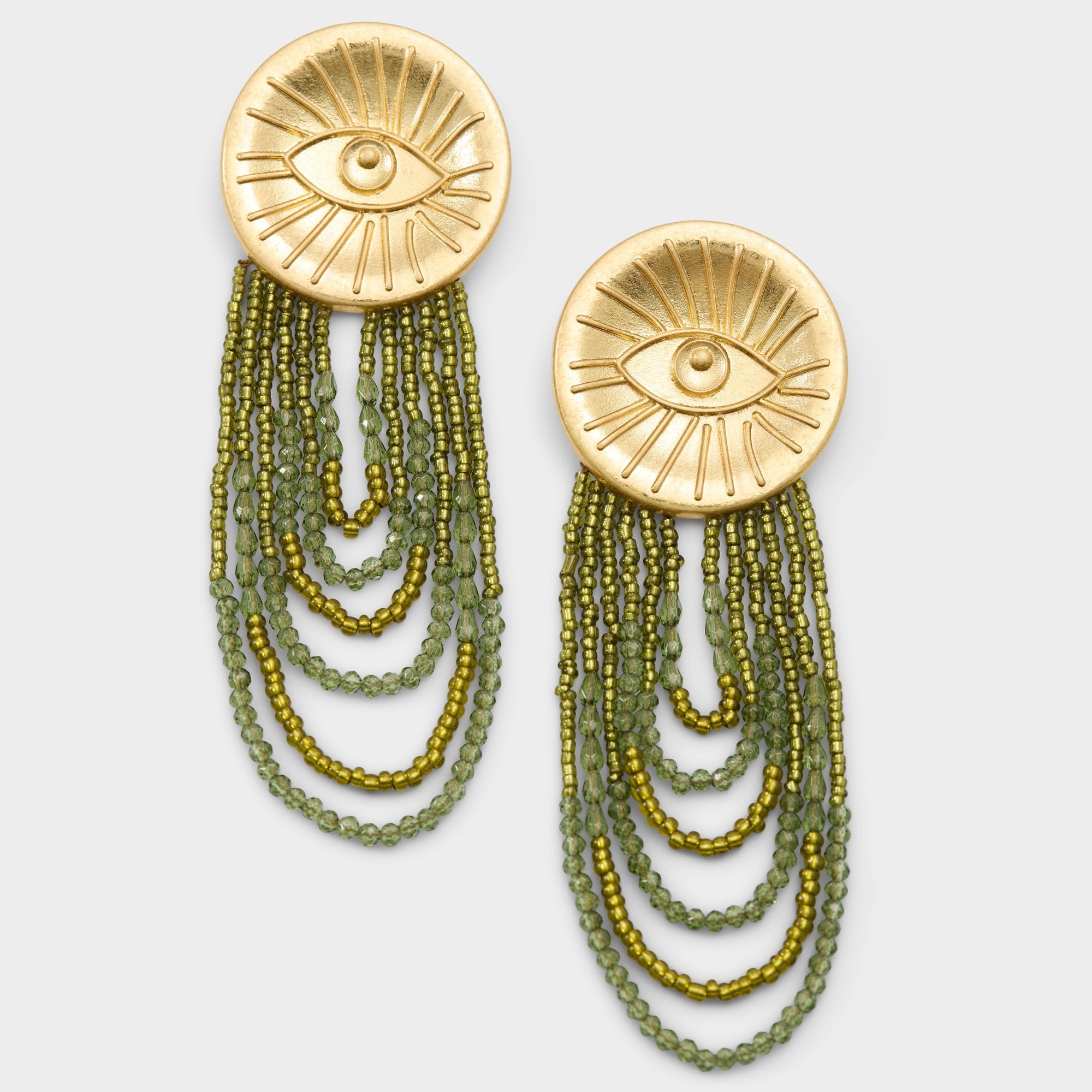 Aldo Eyeconic in Green - Chandelier earrings