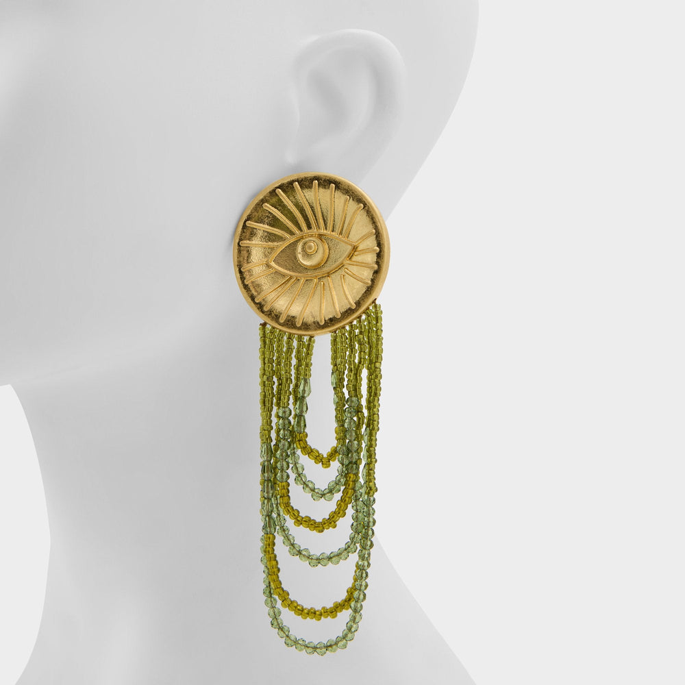 Aldo Eyeconic in Green - Chandelier earrings