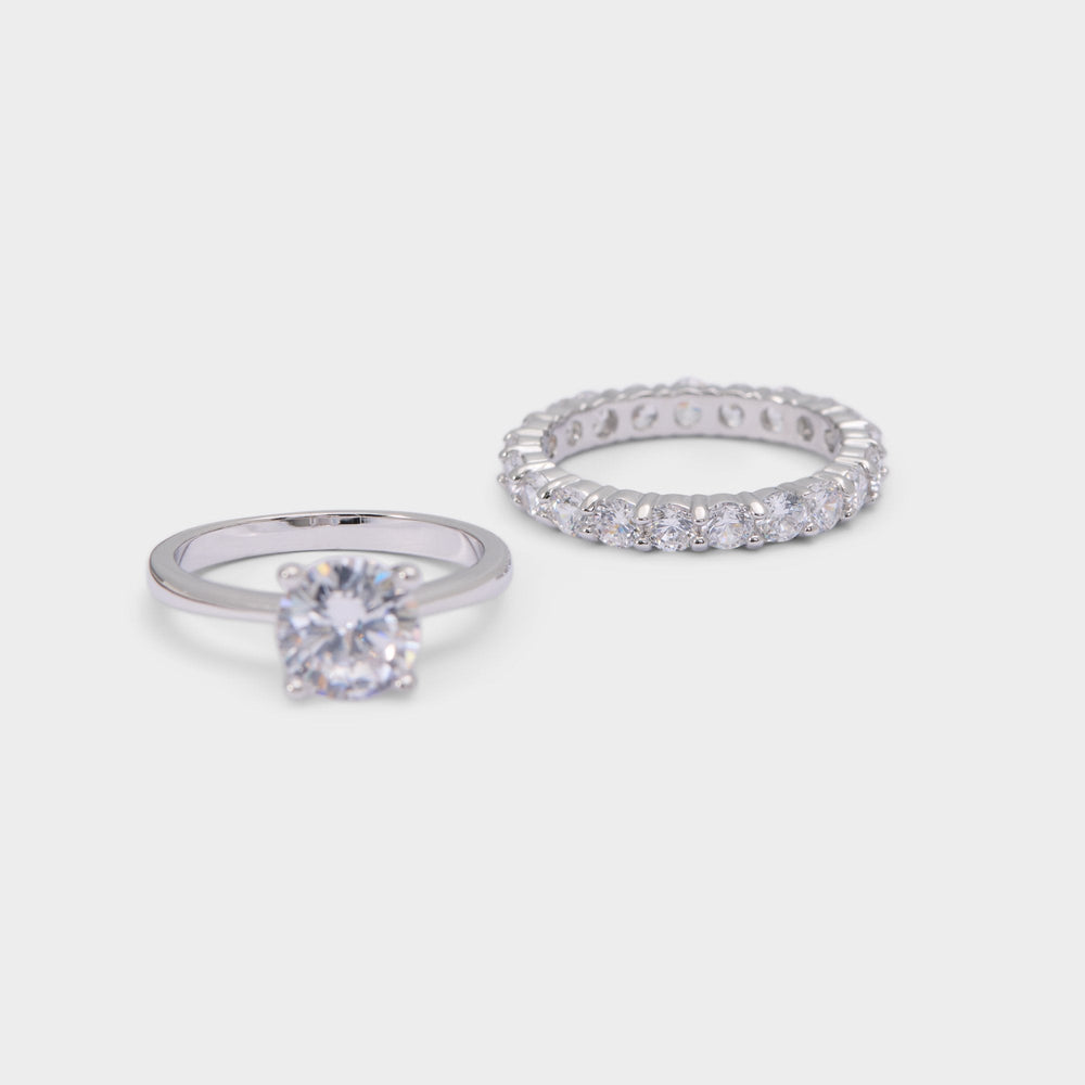 Aldo Roundsparkles in Silver Clear Multi - Ring