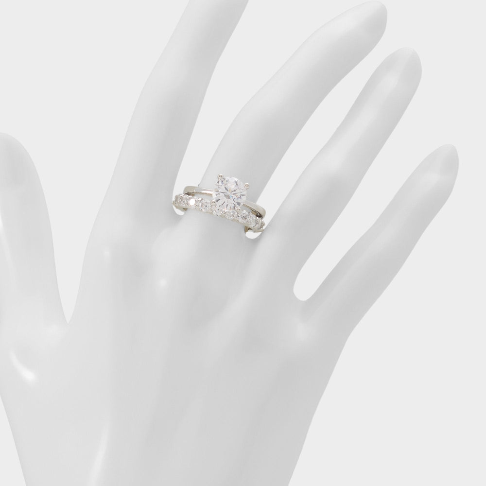 Aldo Roundsparkles in Silver Clear Multi - Ring