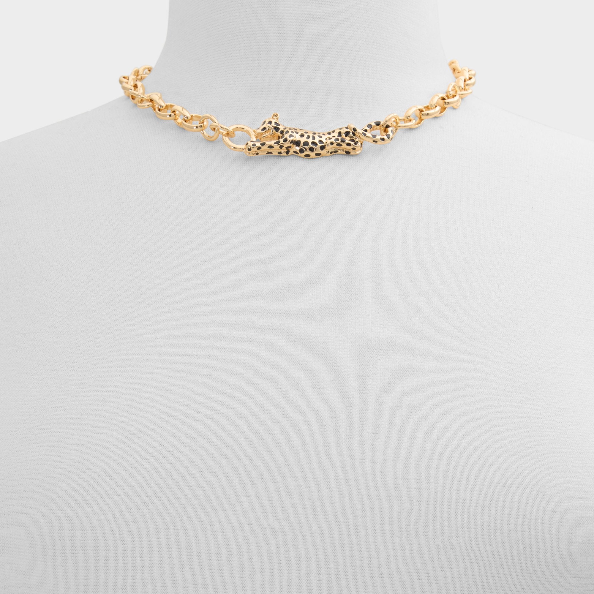 Aldo Panthere in Black Gold Multi - Pendant necklace