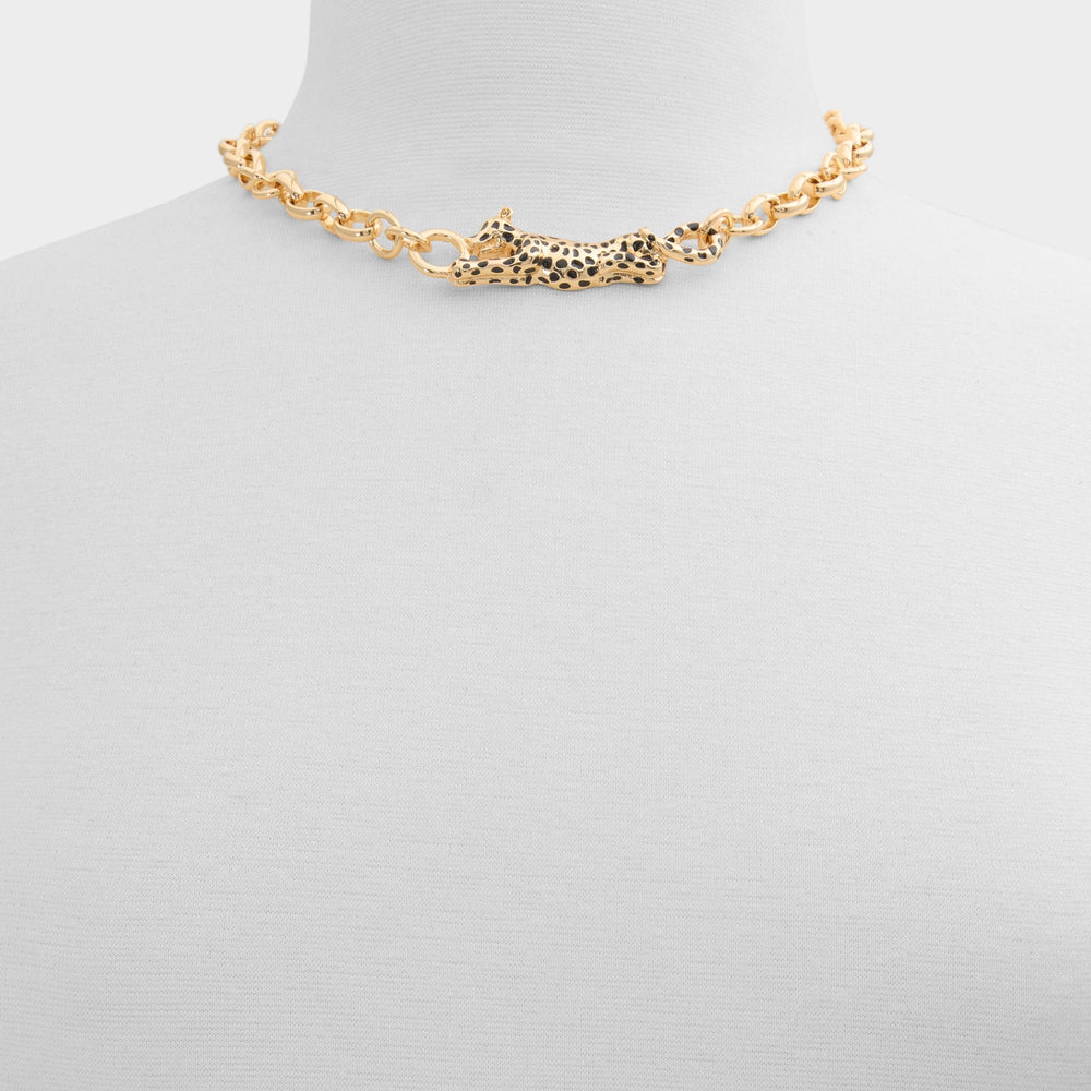 Aldo Panthere in Black Gold Multi - Pendant necklace