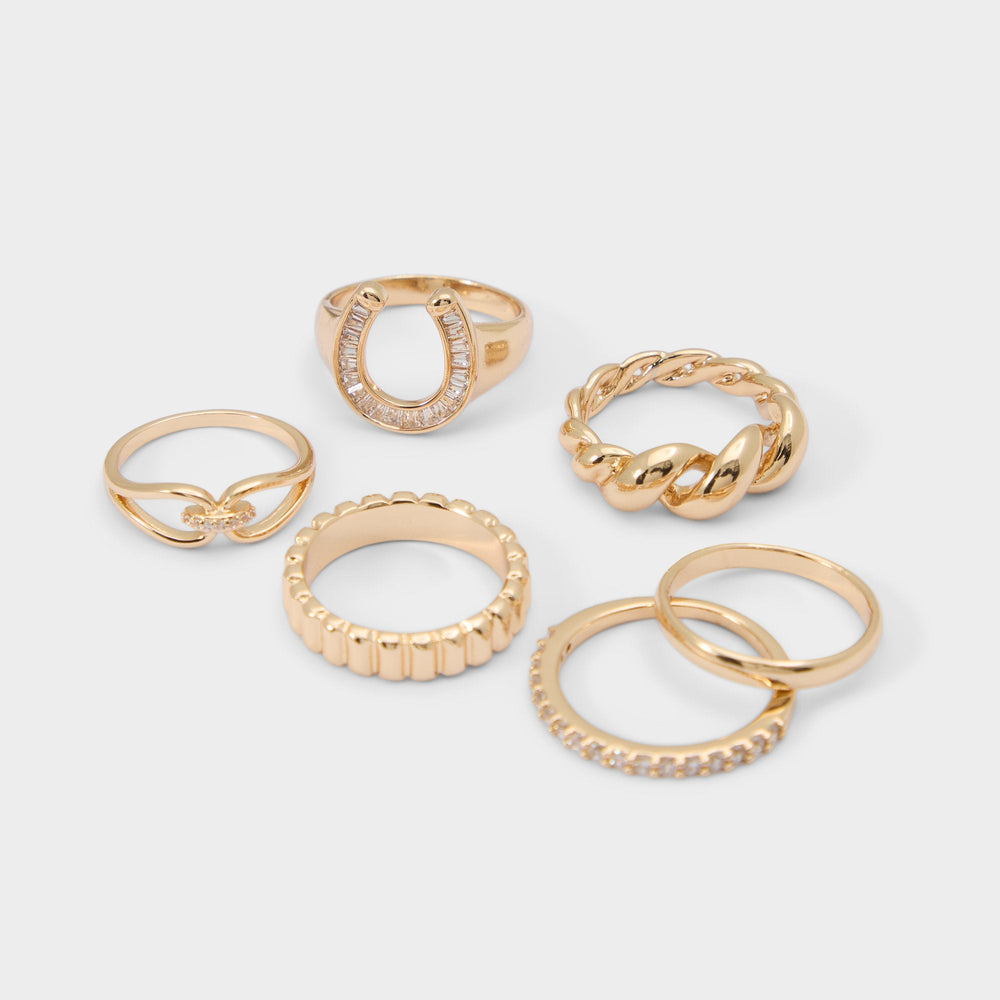 Aldo Luckyrings in Gold Clear Multi - Multi finger rings