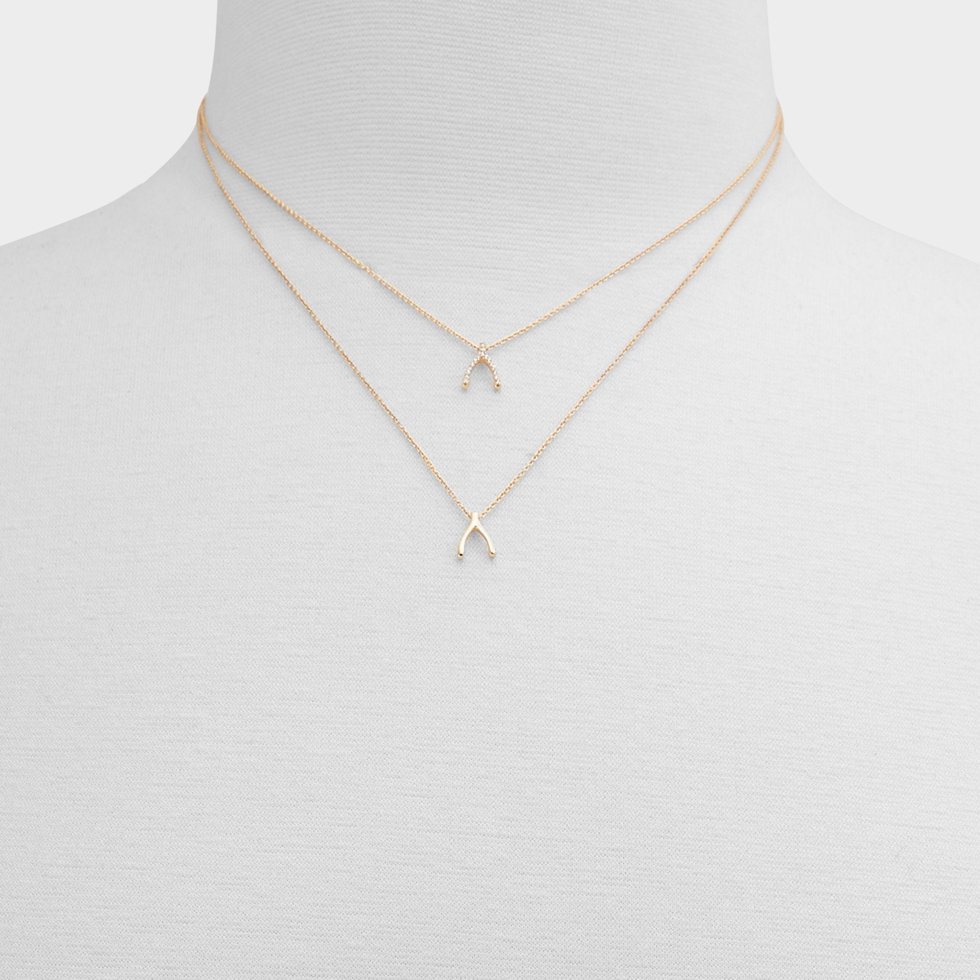 Aldo Makeawish Gold/Clear Multi Women's Necklaces - Gift set