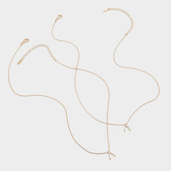 Aldo Makeawish Gold/Clear Multi Women's Necklaces - Gift set