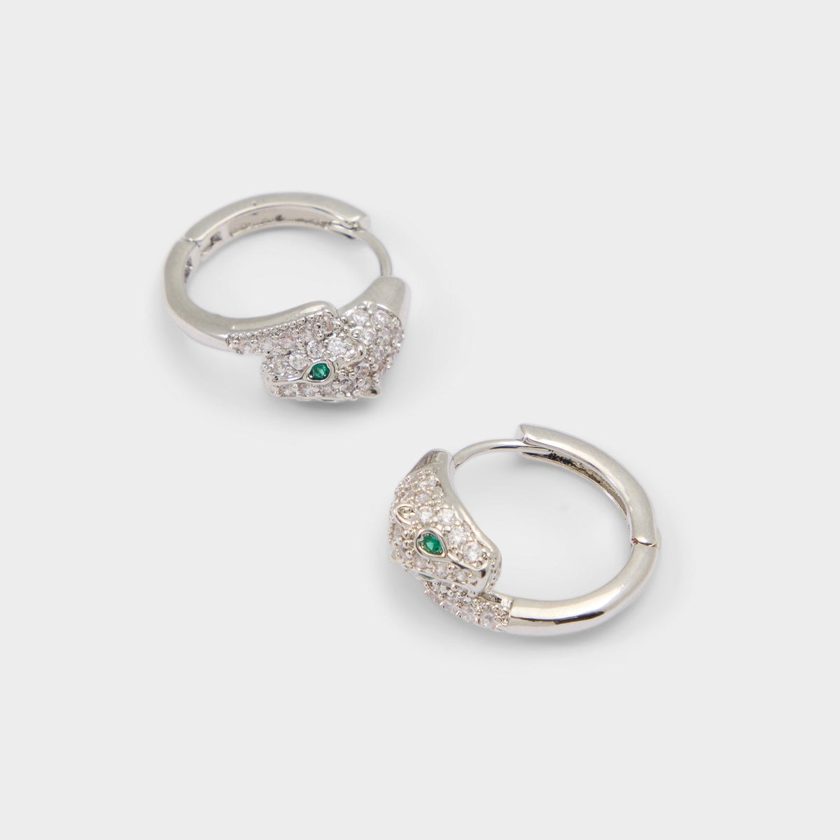 Aldo Feraluxe in Silver Clear Multi - Hoop earrings