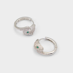 Aldo Feraluxe in Silver Clear Multi - Hoop earrings
