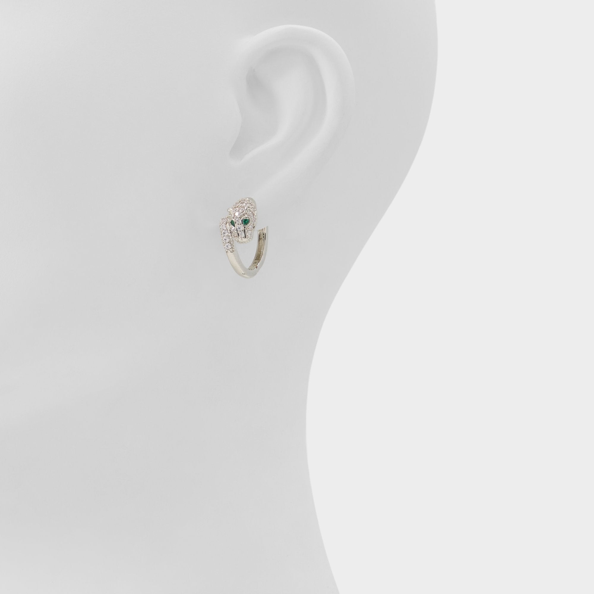Aldo Feraluxe in Silver Clear Multi - Hoop earrings