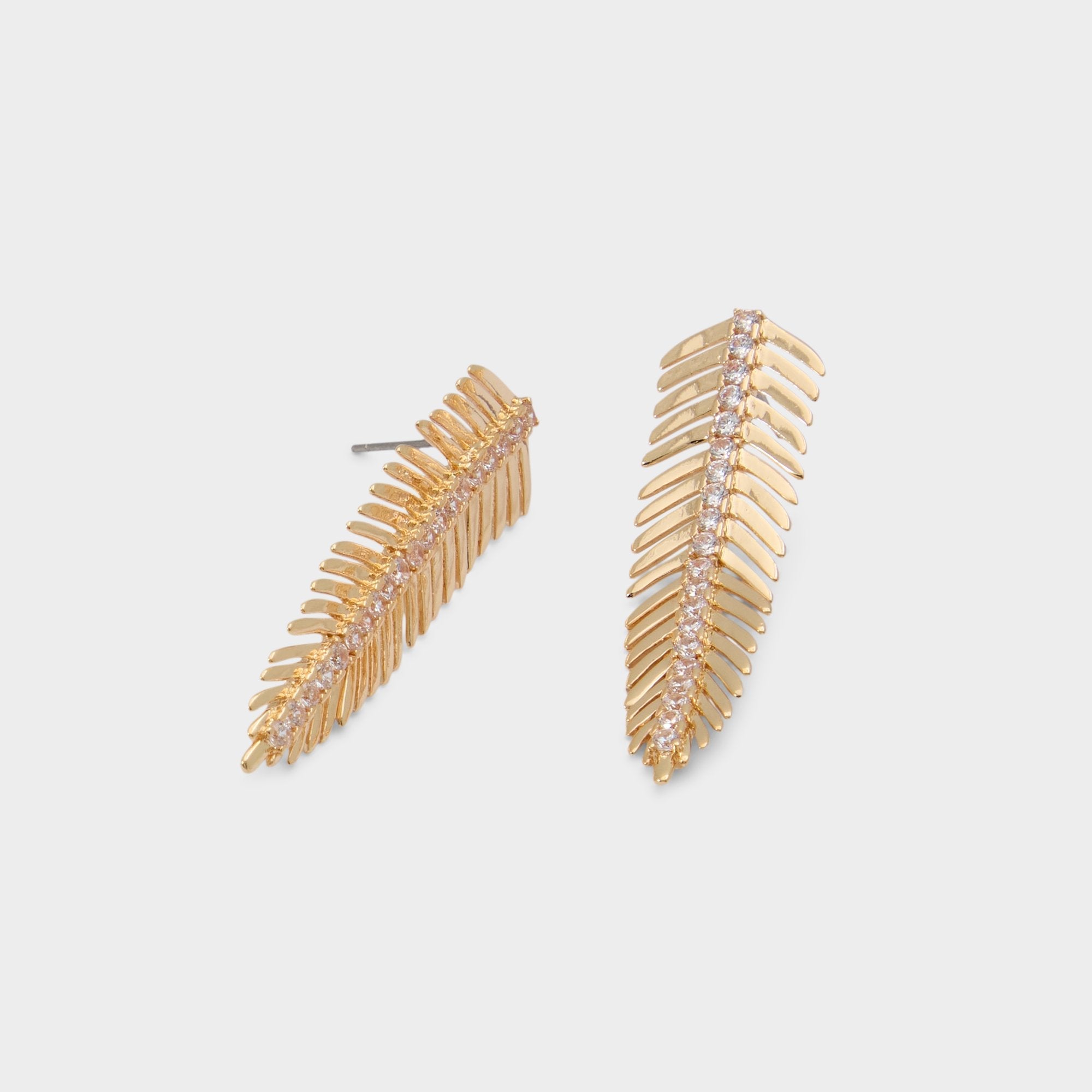 Aldo Feathers in Gold Clear Multi - Earrings