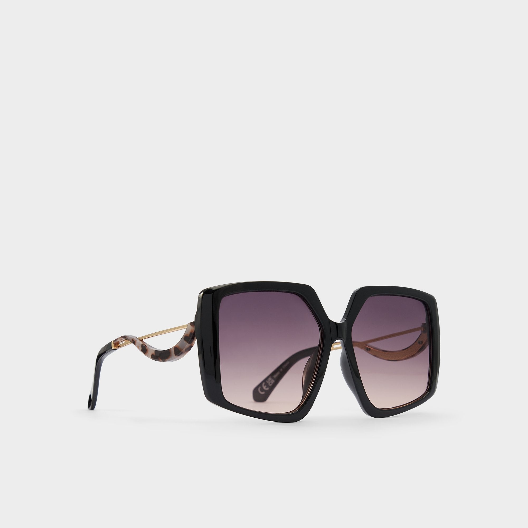 Aldo Asya Black/Gold Multi Women's Square - Square sunglasses