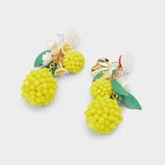 Aldo Limonatta Medium Yellow Women's Earrings - Chandelier earrings