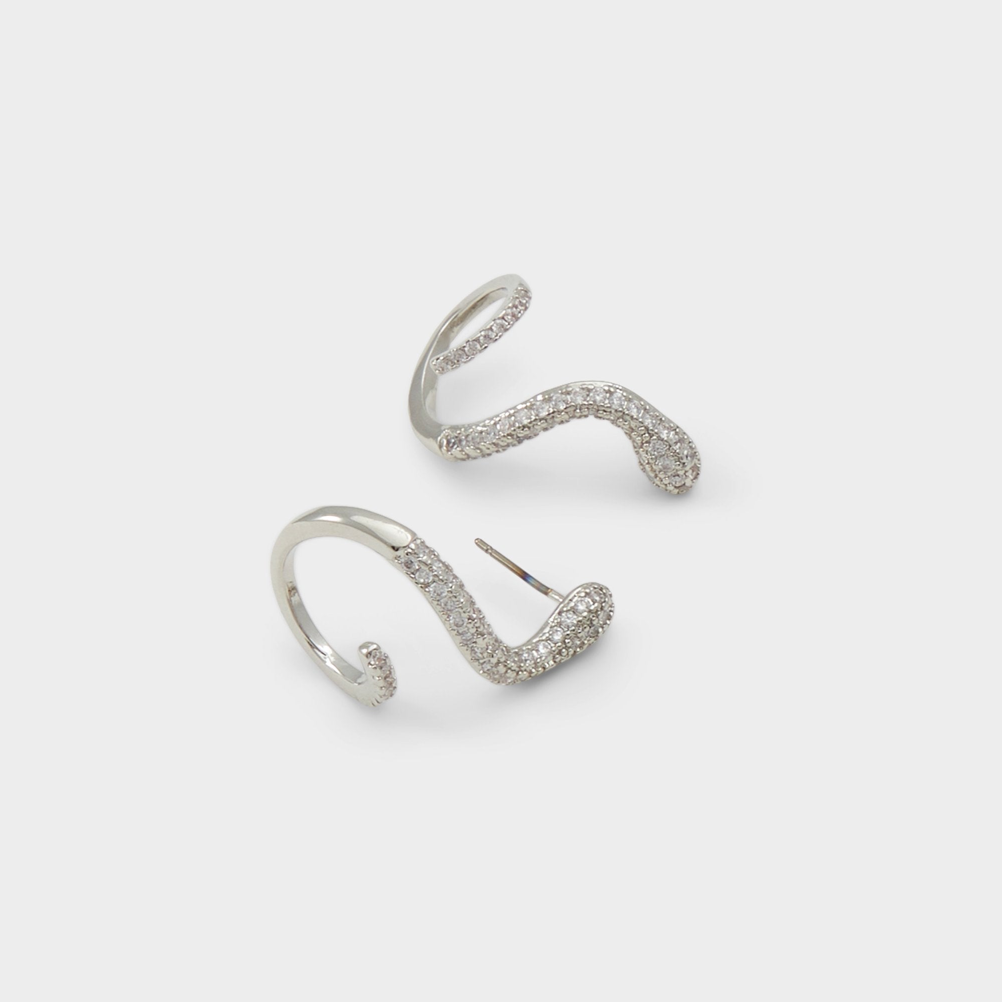 Aldo Popeye Silver/Clear Multi Women's Earrings - Earrings
