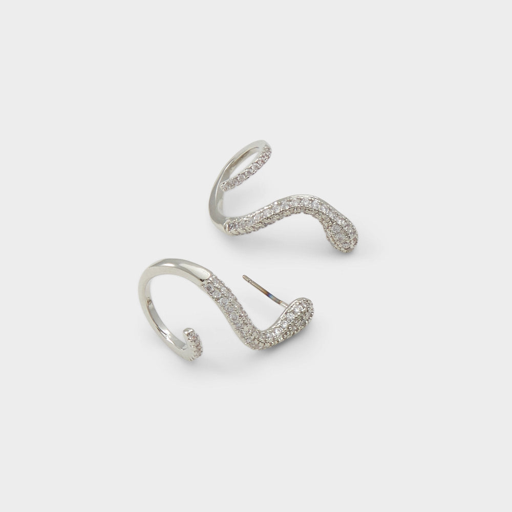 Aldo Popeye Silver/Clear Multi Women's Earrings - Earrings