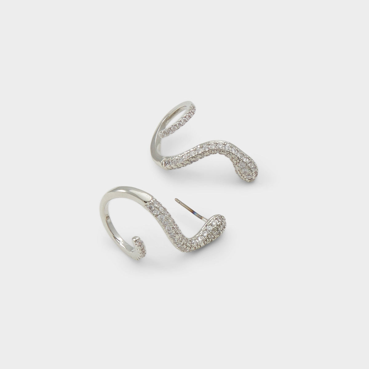 Aldo Popeye Silver/Clear Multi Women's Earrings - Earrings