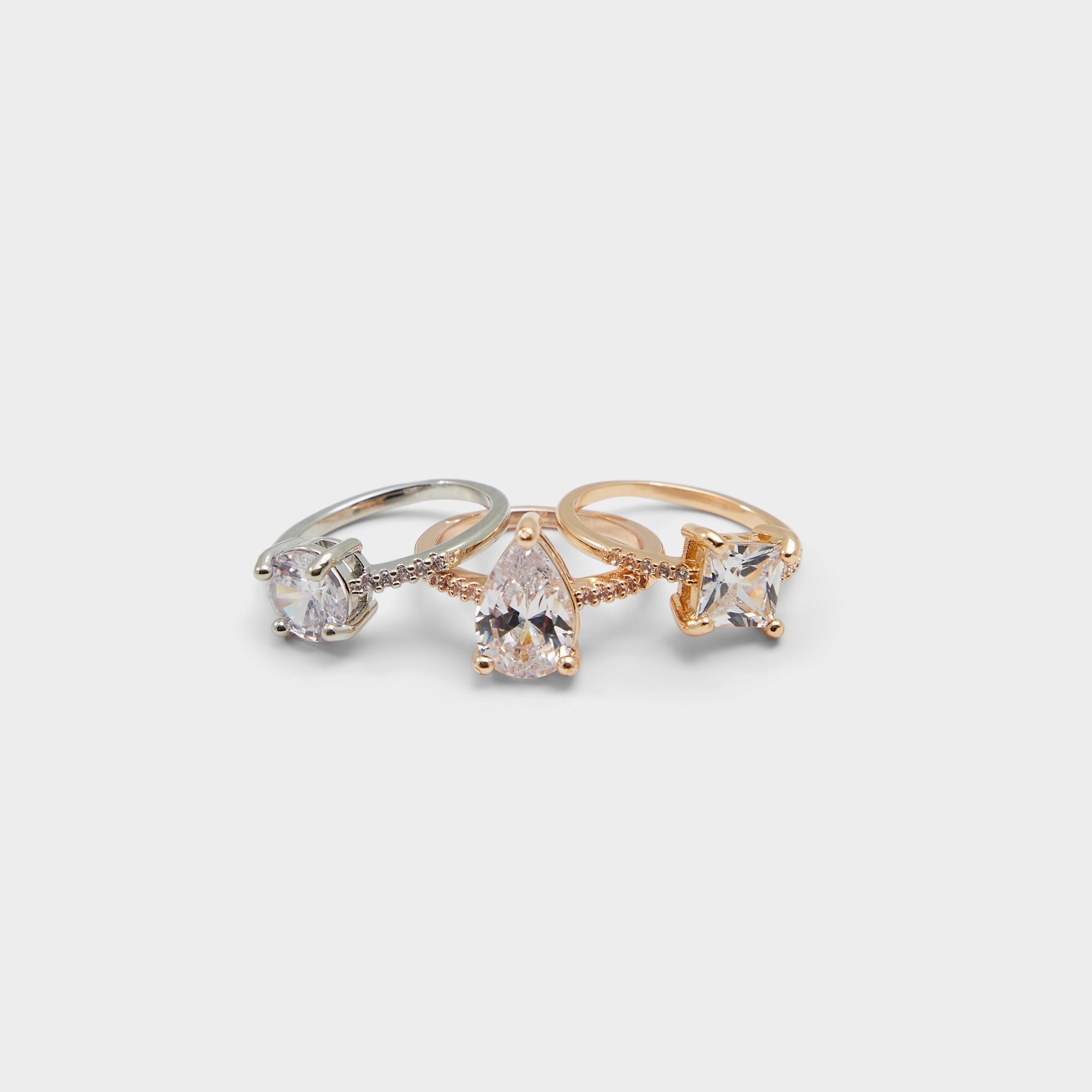 Aldo Alabridar Metallic Multi Women's Cubic Zirconia - Stackable rings