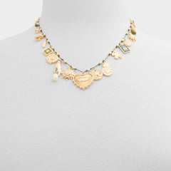 Aldo Bohemian in Dark Green - Charm necklace