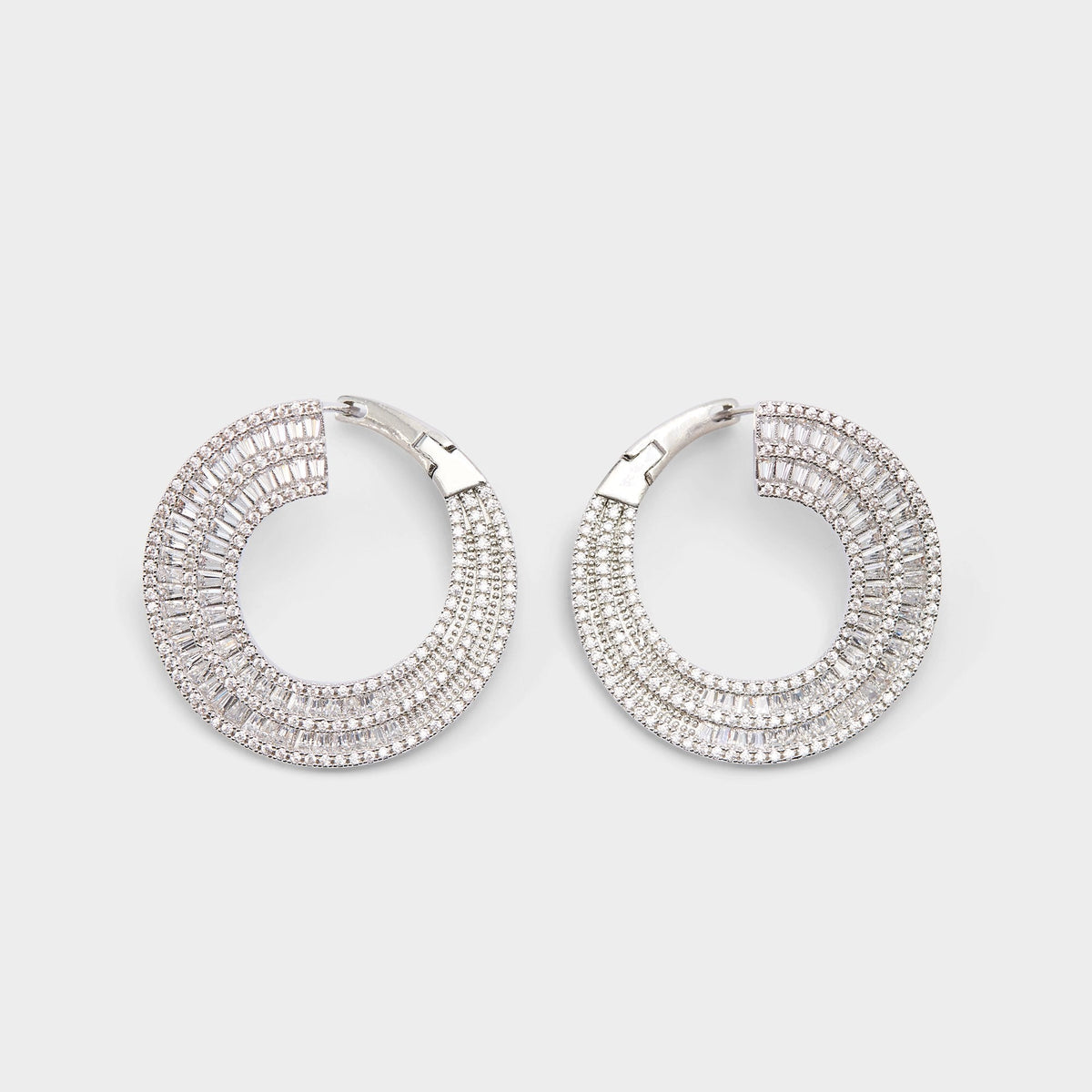 Aldo Caldy Silver/Clear Multi Women's Earrings - Hoop earrings