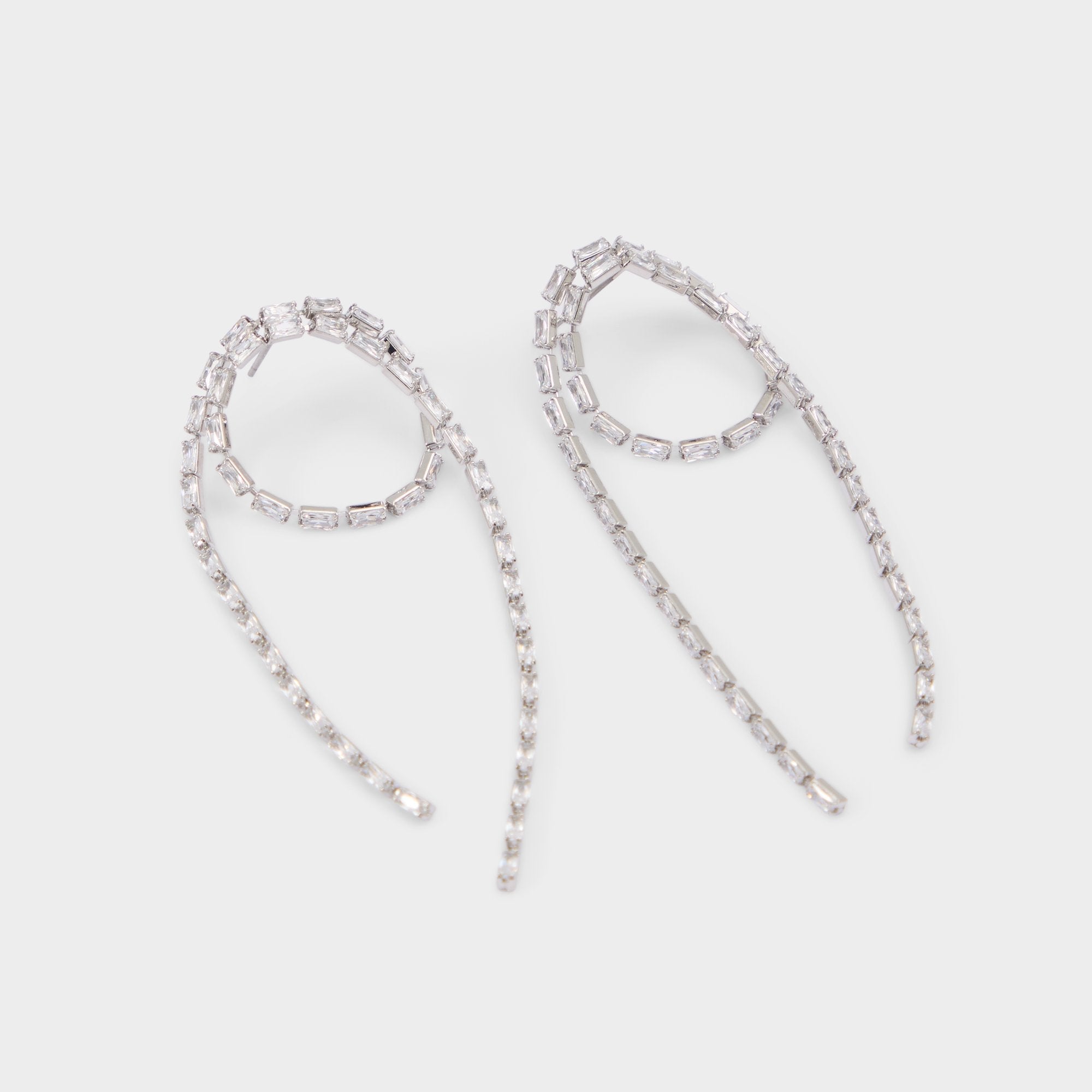 Aldo Wude in Silver Clear Multi - Chandelier earrings