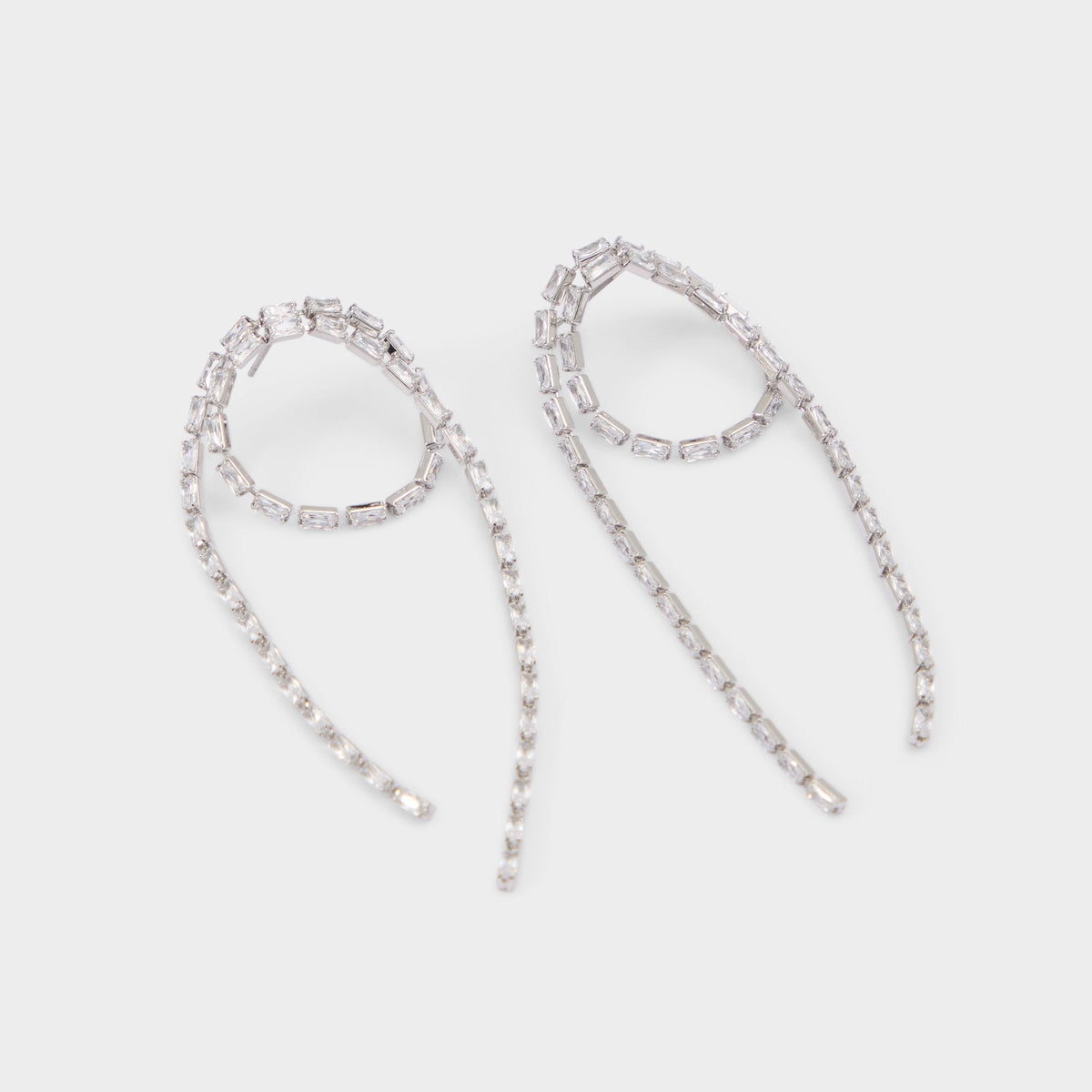 Aldo Wude in Silver Clear Multi - Chandelier earrings