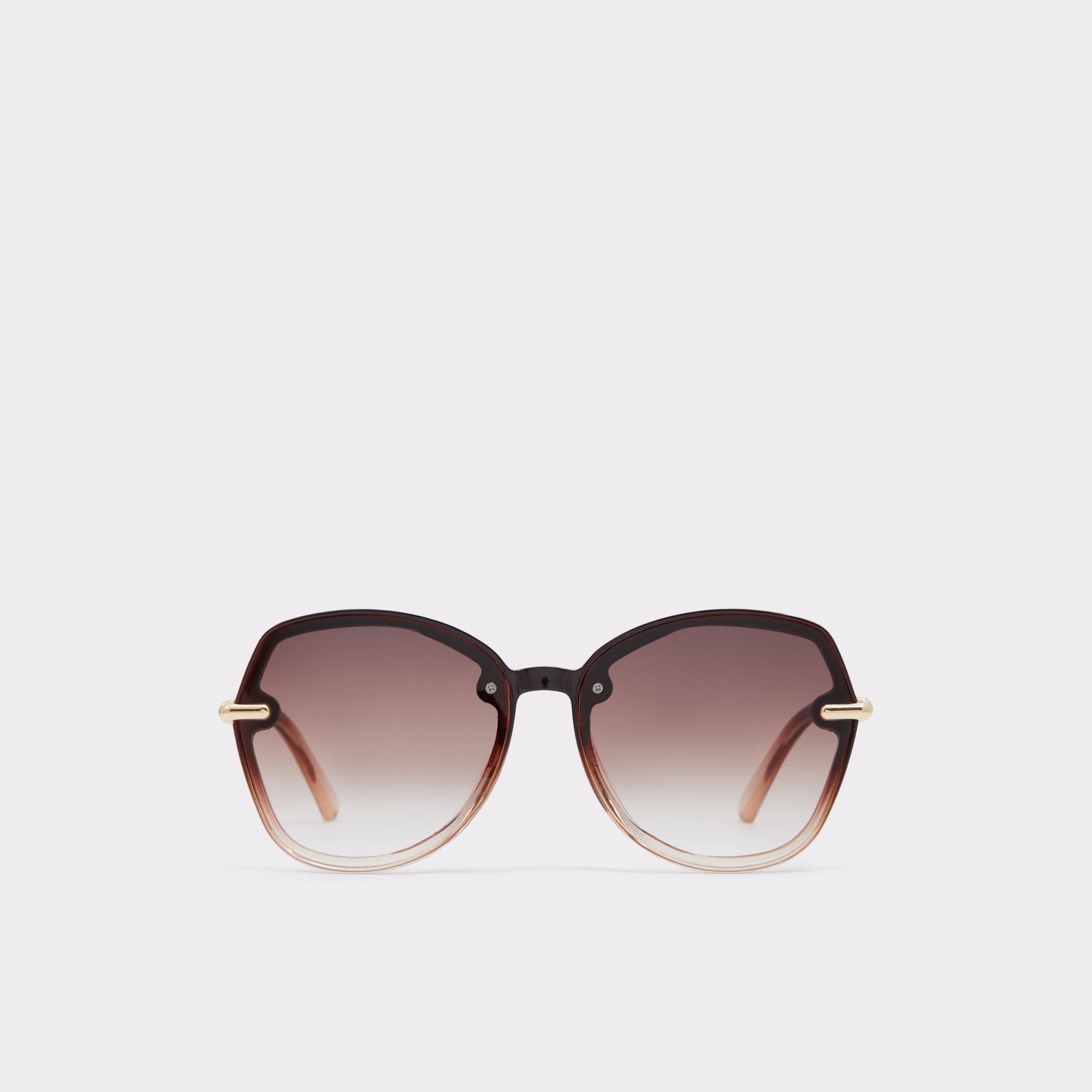 Aldo Cortegaca Brown Women's Round - Square sunglasses