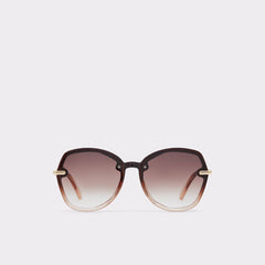 Aldo Cortegaca Brown Women's Round - Square sunglasses
