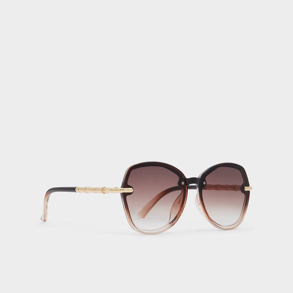 Aldo Cortegaca Brown Women's Round - Square sunglasses